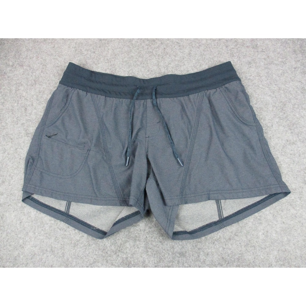 North Face Womens Extra Large Blue Hot Pants Drawstring Pockets Athletic